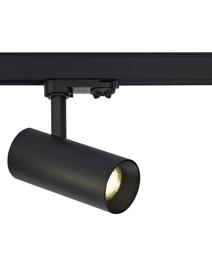 DL350133  Eos T 10 Powered By Tridonic 10W 716lm 3000K 12°, Black & Black, Cylinder Track Light, 90° Tilt, 350° R/tion, 3P Adaptor, 5yrs Warranty